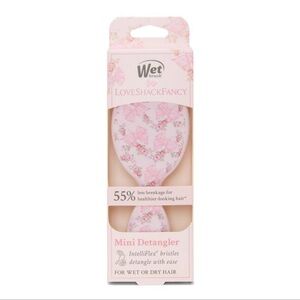 NWT Goody x LoveShackFancy Pink Floral Mini Detangler Hairbrush